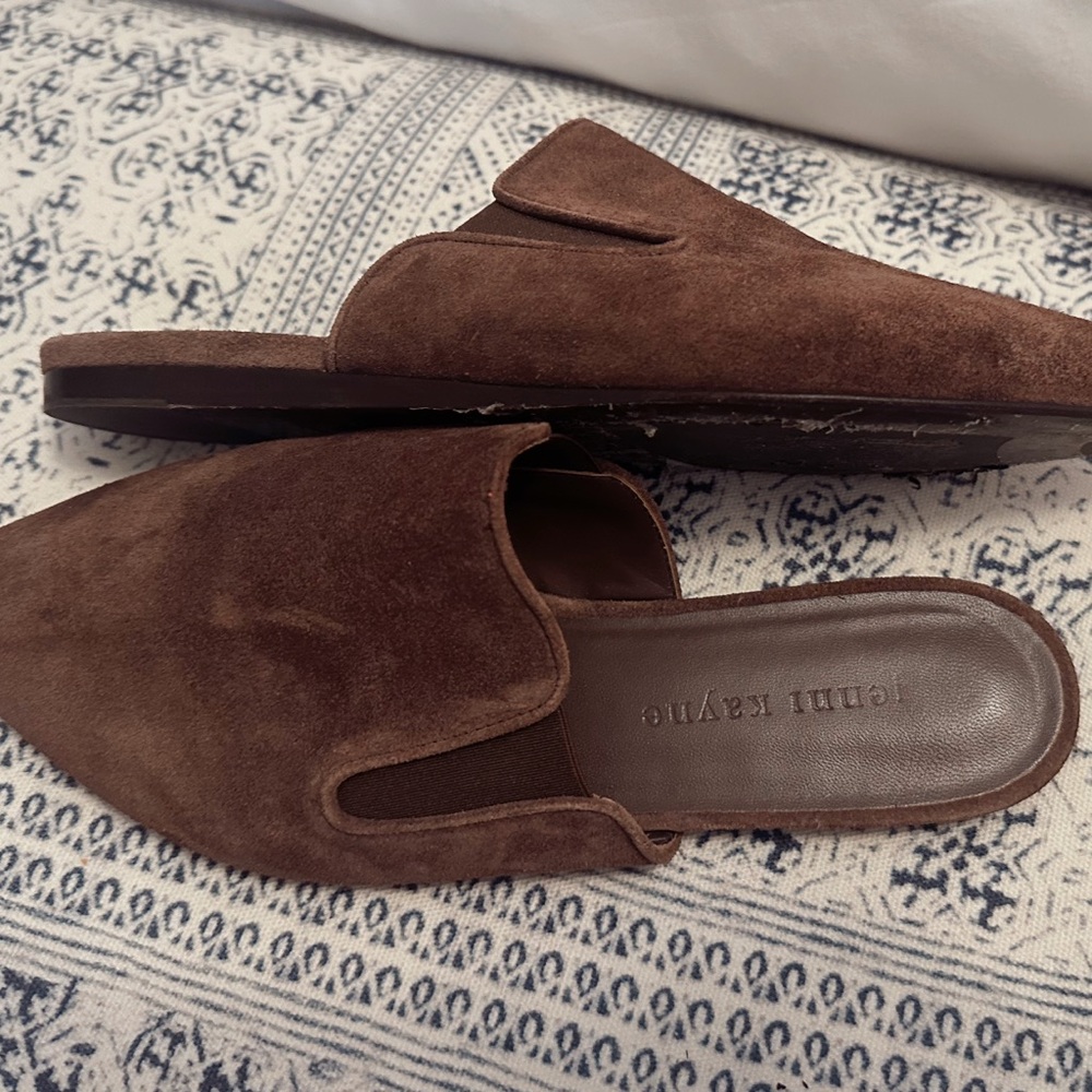 Jenni Kayne Suede Mule ~Espresso Brown 37 EU 7 EUC - Picture 5 of 9